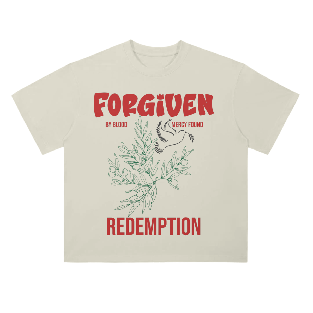 "Forgiven by Blood" Milk Apricot Tee