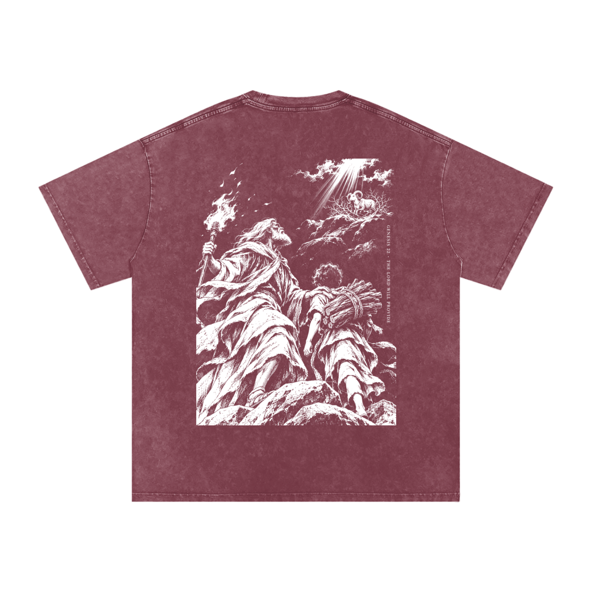 Abraham and Isaac Christian tee, Genesis 22 print, view 6