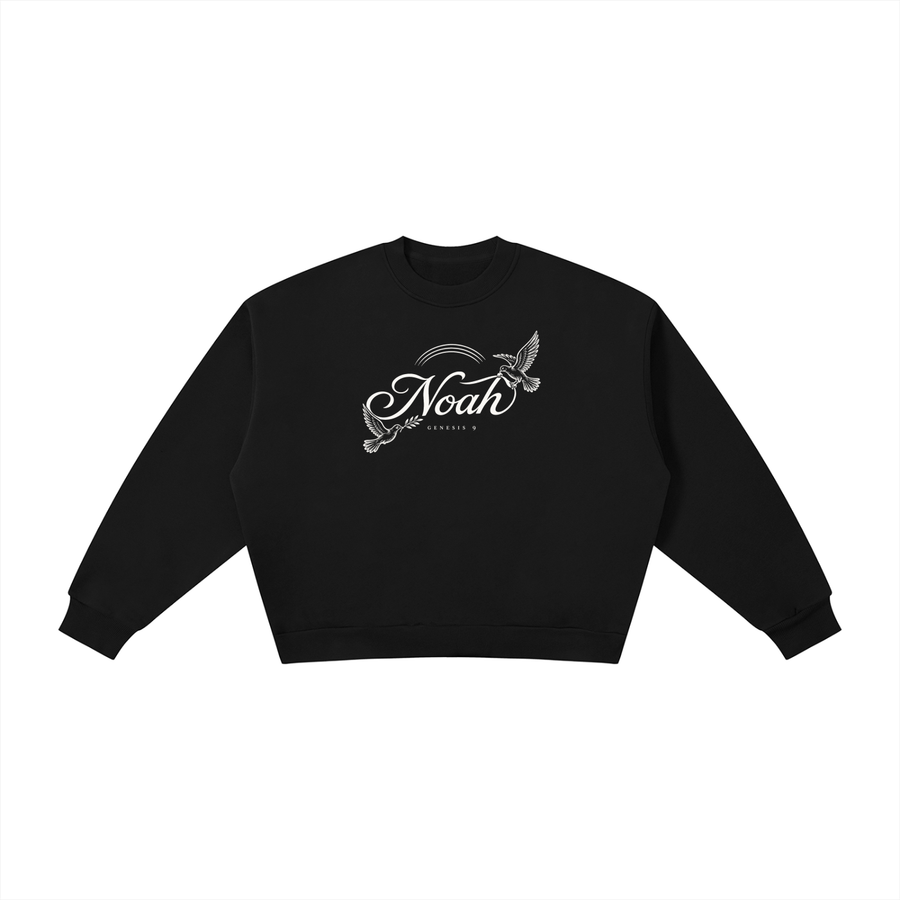 Noah Christian crewneck sweatshirt by Gospelscribe, doves and rainbow, Genesis 9 print