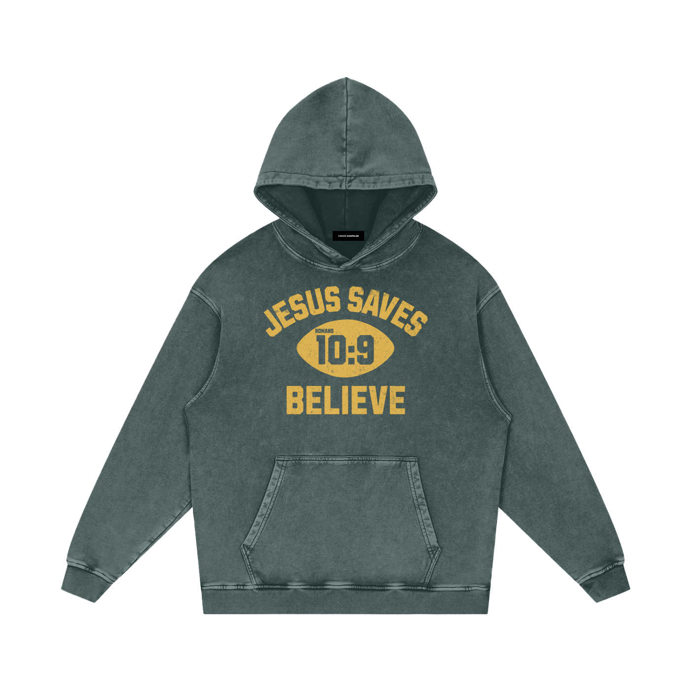 "Jesus Saves"  Snow Washed Hoodie