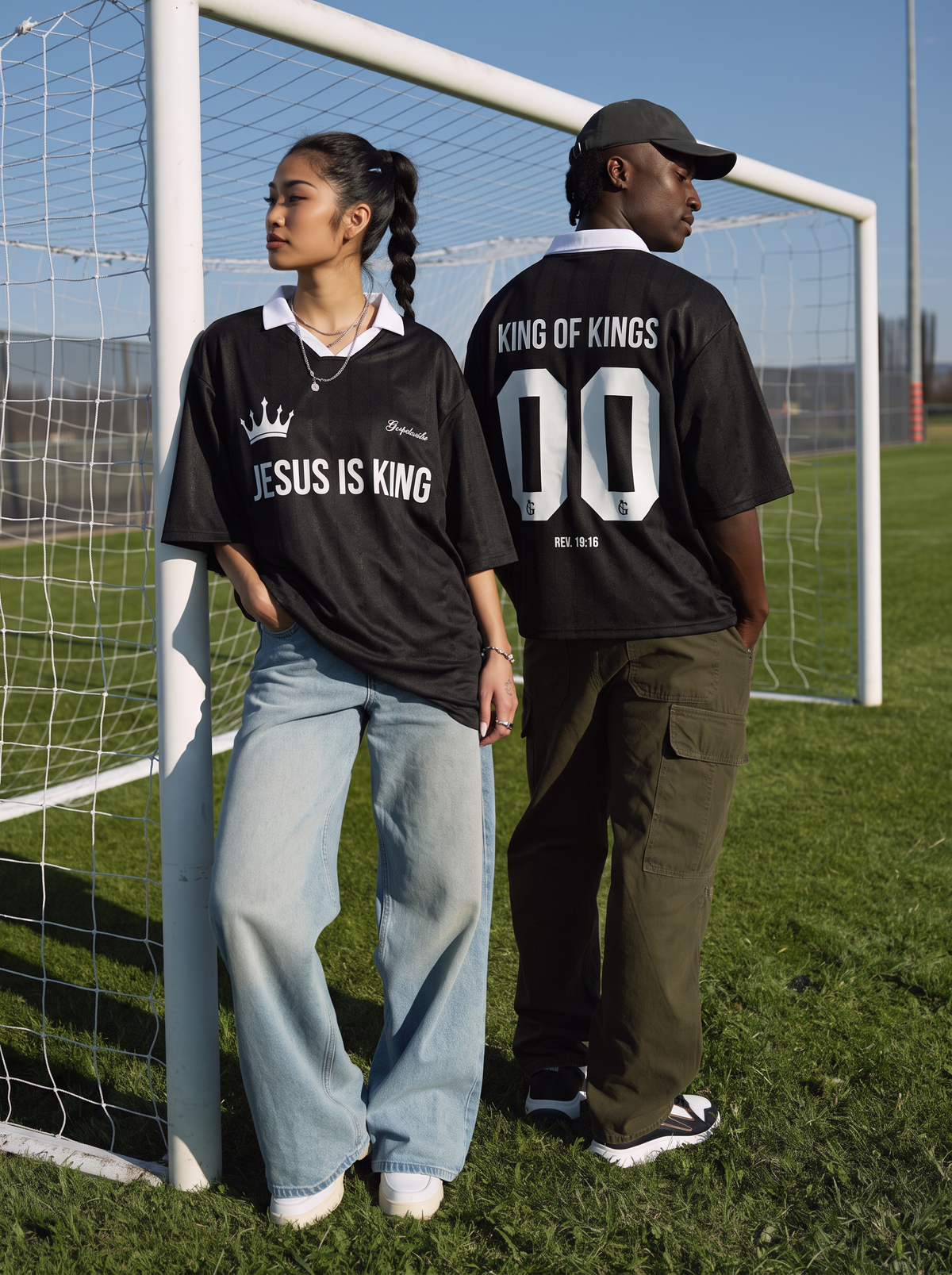 "JESUS IS KING" BLACK JERSEY