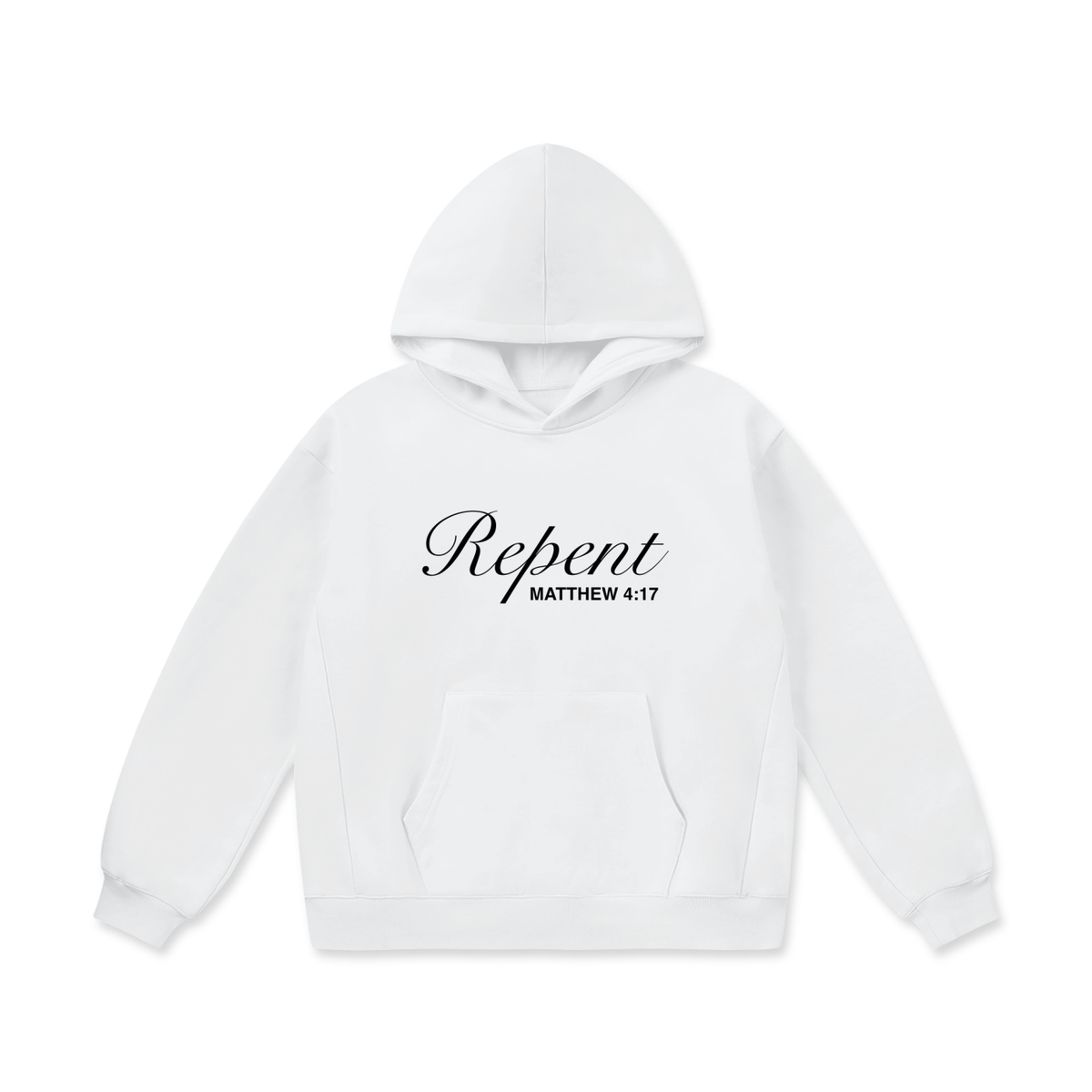 “Matthew 4:17” White Hoodie