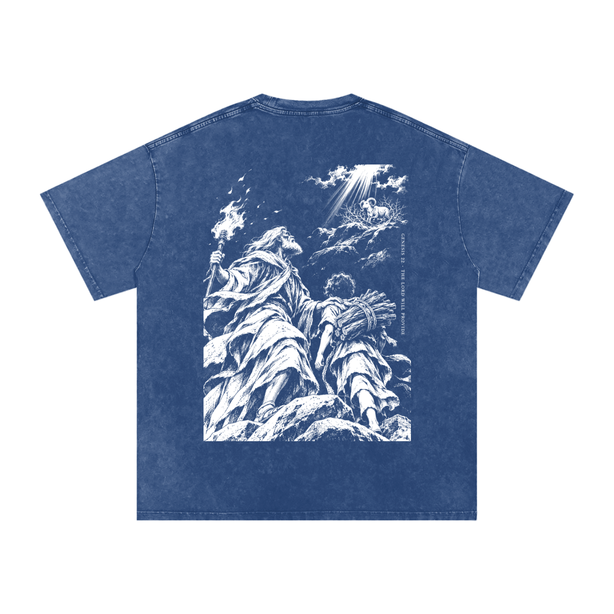 Abraham and Isaac Christian tee, Genesis 22 print, view 4