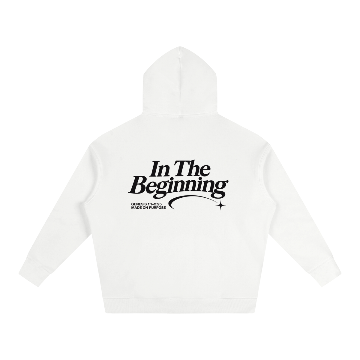 Creation oversized fleece Christian hoodie, Genesis collection, view 2