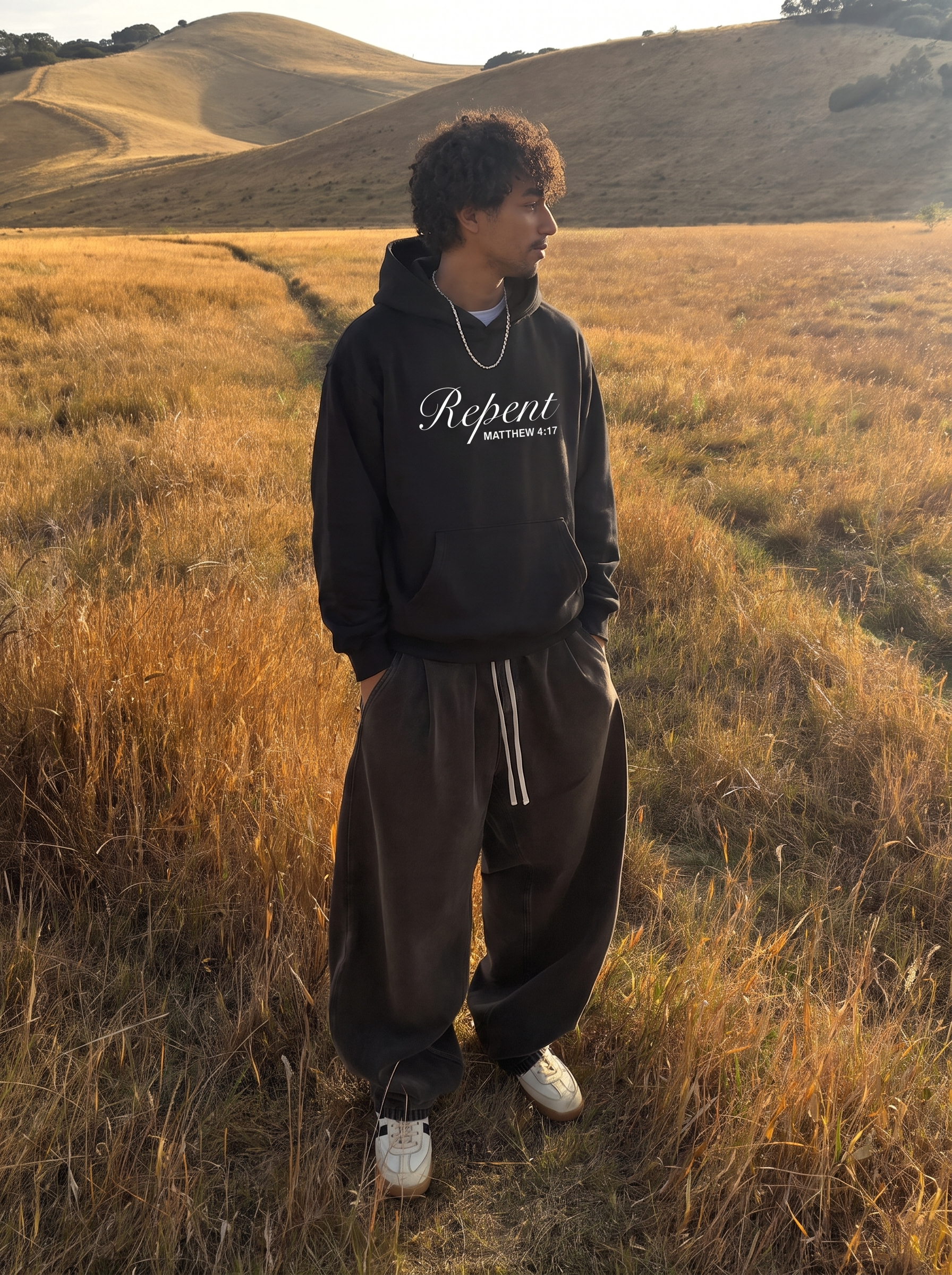 “Matthew 4:17” Black Hoodie