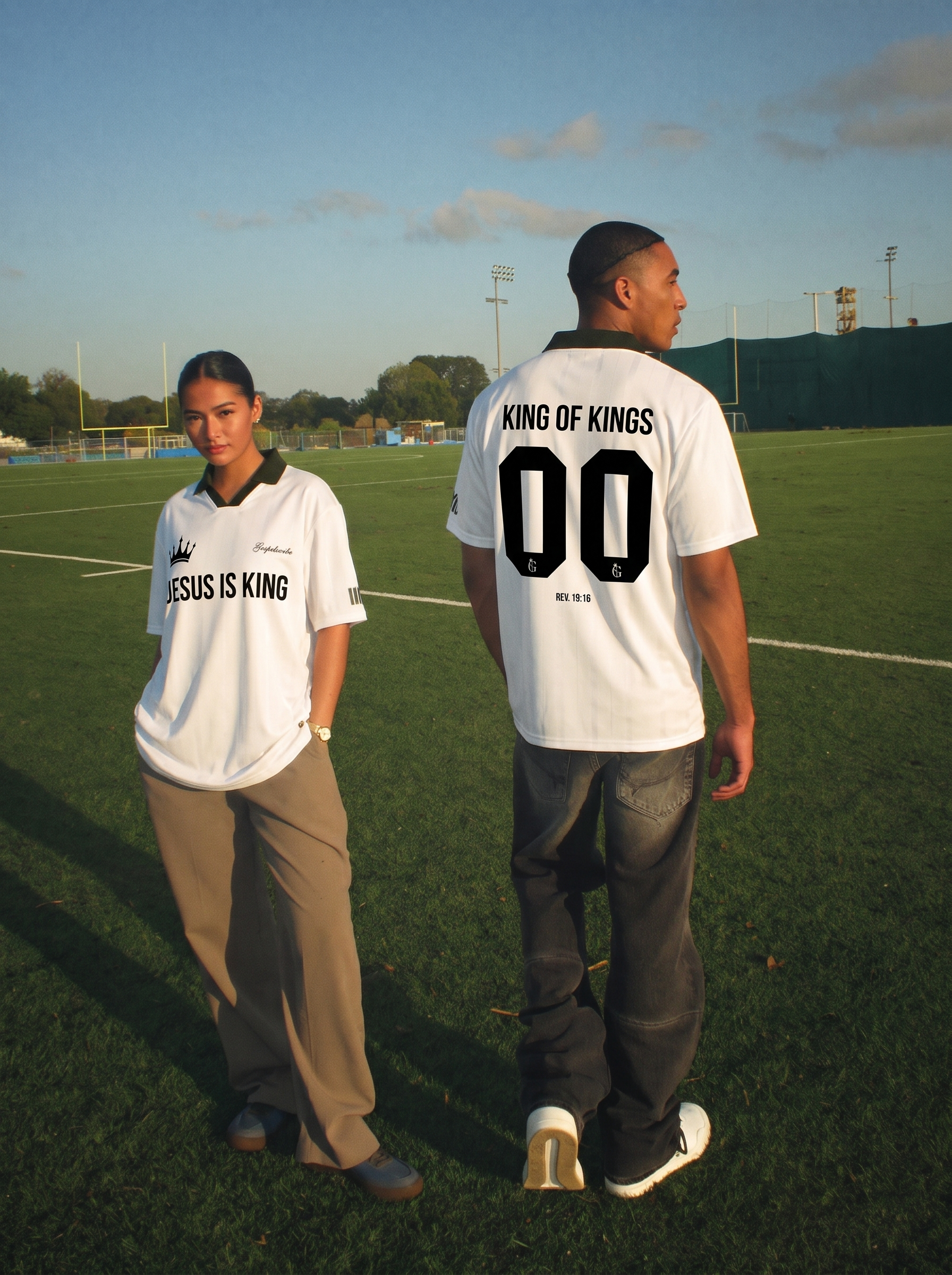"JESUS IS KING" WHITE JERSEY